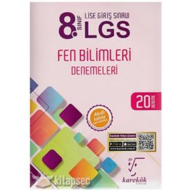 8. Sınıf LGS Fen Bilimleri 20 Deneme Karekök Yayınları