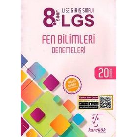 8. Sınıf LGS Fen Bilimleri 20 Deneme Karekök Yayınları