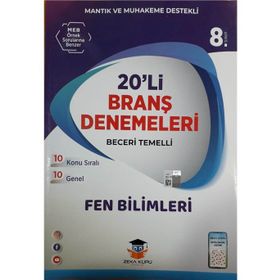 8. Sınıf LGS Fen Bilimleri 20'li Branş Denemeleri Zeka Küpü Yayınları