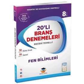 8. Sınıf LGS Fen Bilimleri 20'li Branş Denemeleri Zeka Küpü Yayınları