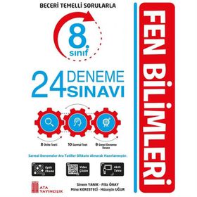 8. Sınıf LGS Fen Bilimleri 24 Deneme Sınavı - Ata Yayınları