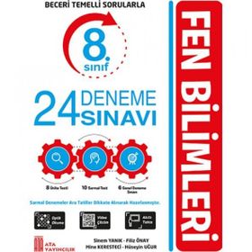8. Sınıf LGS Fen Bilimleri 24 Deneme Sınavı - Ata Yayınları
