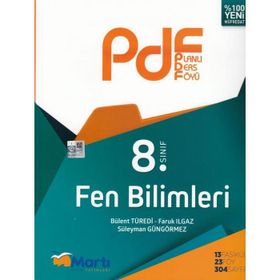 8. Sınıf LGS Fen Bilimleri PDF Planlı Ders Föyü Martı Okul M+ Yayınları