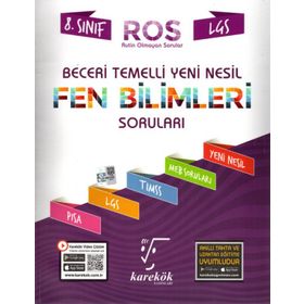8. Sınıf LGS Fen Bilimleri ROS Beceri Temelli Yeni Nesil Soru Bankası-​Karekök Yayınları