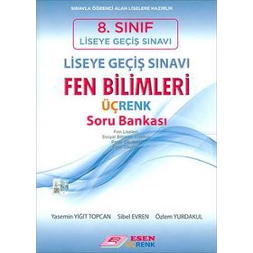 8. Sınıf LGS Fen Bilimleri Üç Renk Soru Bankası Esen Yayınları