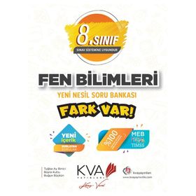 8. Sınıf LGS Fen Bilimleri Yeni Nesil Soru Bankası Fark Var Kva Koray Varol Akademi Yayınları