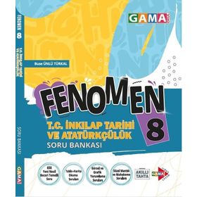8. Sınıf LGS Fenomen İnkılap Tarihi ve Atatürkçülük Soru Bankası-Gama Yayınları