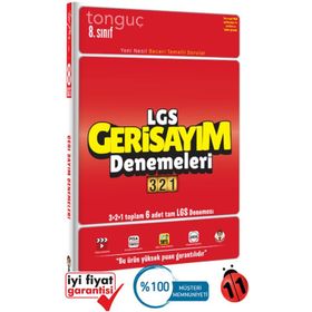 8. Sınıf LGS Geri Sayım Denemeleri 321-Tonguç Yayınları