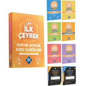 8.Sınıf LGS İlk Çeyrek Poster Notlar Soru Fasikülleri 1. Çeyrek KR Akademi