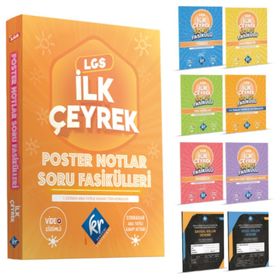 8.Sınıf LGS İlk Çeyrek Poster Notlar Soru Fasikülleri 1. Çeyrek KR Akademi