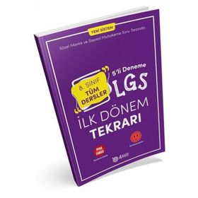 8. Sınıf LGS İlk Dönem Tekrarı Tüm Dersler 5'li Deneme-4 Adım Yayıncılık