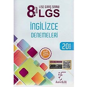 8.Sınıf LGS İngilizce 20 Deneme Karekök Yayınları