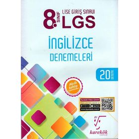 8.Sınıf LGS İngilizce 20 Deneme Karekök Yayınları