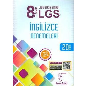 8.Sınıf LGS İngilizce 20 Deneme Karekök Yayınları