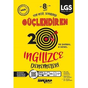 8. Sınıf LGS İngilizce 20 Güçlendiren Denemeleri-Ankara Yayıncılık