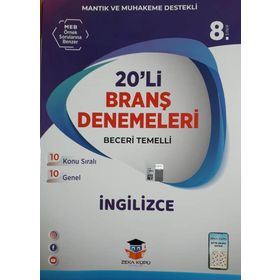8. Sınıf LGS İngilizce 20'li Branş Denemeleri Zeka Küpü Yayınları
