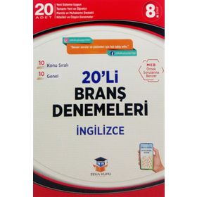 8. Sınıf LGS İngilizce 20'li Branş Denemeleri Zeka Küpü Yayınları