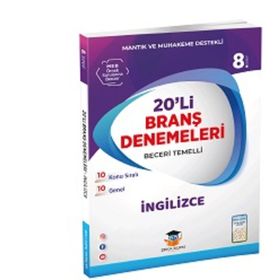 8. Sınıf LGS İngilizce 20'li Branş Denemeleri Zeka Küpü Yayınları