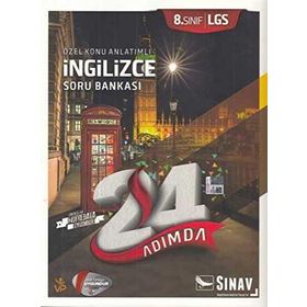 8. Sınıf LGS İngilizce 24 Adımda Özel Konu Anlatımlı Soru Bankası Sınav Yayınları