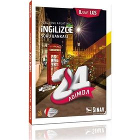 8. Sınıf LGS İngilizce 24 Adımda Özel Konu Anlatımlı Soru Bankası Sınav Yayınları