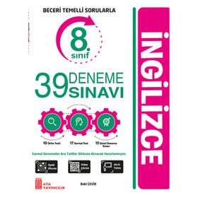 8. Sınıf LGS İngilizce 39 Deneme Sınavı - Ata Yayınları