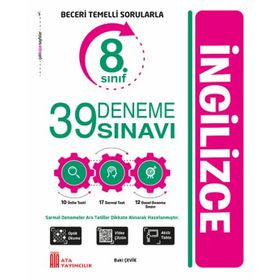 8. Sınıf LGS İngilizce 39 Deneme Sınavı - Ata Yayınları