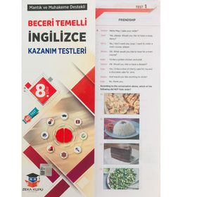 8. Sınıf LGS İngilizce Beceri Temelli Kazanım Testleri Zeka Küpü Yayınları