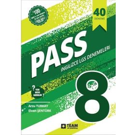 8. Sınıf LGS İngilizce Pass 40 Adet Deneme Team-Elt Publishing