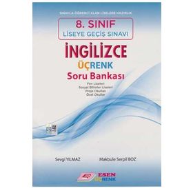 8. Sınıf LGS İngilizce Üçrenk Soru Bankası Esen Üçrenk Yayınları
