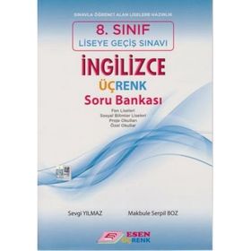 8. Sınıf LGS İngilizce Üçrenk Soru Bankası Esen Üçrenk Yayınları