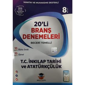 8.Sınıf LGS İnkilap Tarihi 20li Branş Denemeleri Zeka Küpü Yayınları