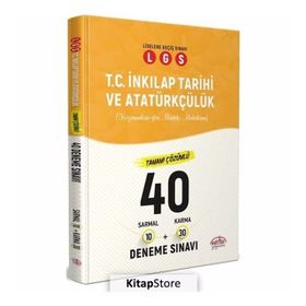 8. Sınıf LGS İnkılap Tarihi 40 Deneme Sınavı Editör Yayınları