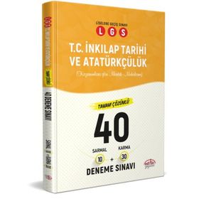 8. Sınıf LGS İnkılap Tarihi 40 Deneme Sınavı Editör Yayınları