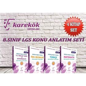 8. Sınıf LGS Konu Anlatımlı Set 4 Kitap Karekök Yayınları