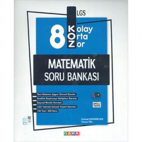 8. Sınıf LGS Koz Matematik Soru Bankası-Gama Yayınları