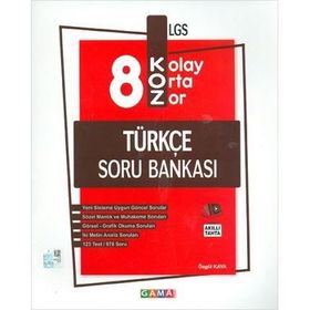 8. Sınıf LGS Koz Türkçe Soru Bankası-Gama Yayınları