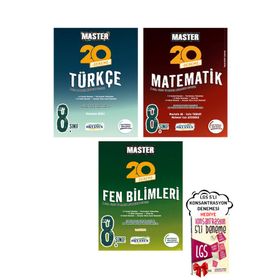 8. Sınıf LGS Master Türkçe Matematik Fen Bilimleri 20'li Deneme Seti Okyanus Yayınları
