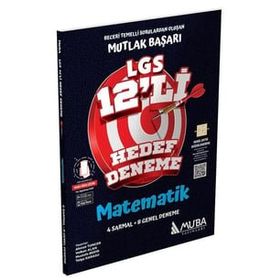 8. Sınıf LGS Matematik 12'li Hedef Deneme - Muba Yayınları