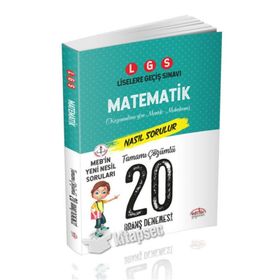 8. Sınıf Lgs Matematik 20 Çözümlü Föy Deneme-Yanıt Yayınları