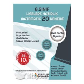 8. Sınıf LGS Matematik 20 Deneme - Branş Akademi Yayınları