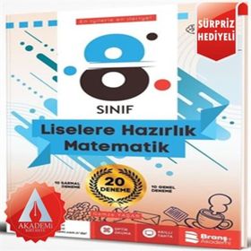 8. Sınıf LGS Matematik 20 Deneme - Branş Akademi Yayınları