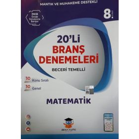 8. Sınıf LGS Matematik 20'li Branş Denemeleri Zeka Küpü Yayınları