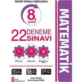 8. Sınıf LGS Matematik 22 Deneme Sınavı - Ata Yayınları