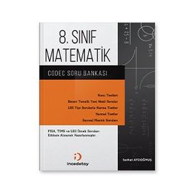 8. Sınıf LGS Matematik Codec Soru Bankası İncedetay Yayıncılık