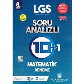 8. Sınıf LGS Matematik Soru Analizli 10+1 Deneme Puan Yayınları