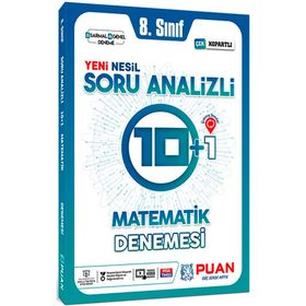 8. Sınıf LGS Matematik Soru Analizli 10+1 Deneme Puan Yayınları