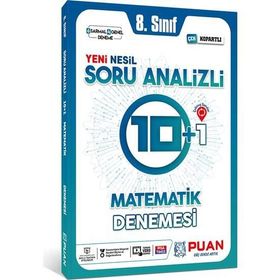 8. Sınıf LGS Matematik Soru Analizli 10+1 Deneme Puan Yayınları
