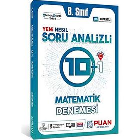 8. Sınıf LGS Matematik Soru Analizli 10+1 Deneme Puan Yayınları