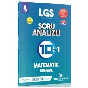 8. Sınıf LGS Matematik Soru Analizli 10+1 Deneme Puan Yayınları
