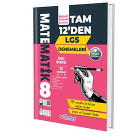8. Sınıf LGS Matematik Tam 12'den Denemeleri-Berkay Yayınları